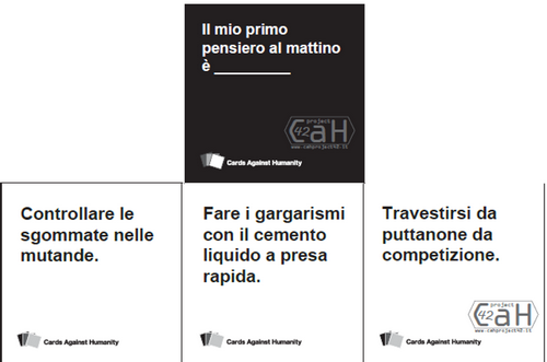 Gioco di carte/tavolo] Cards Against Humanity in Italiano: gioco di Natale  gratuito!